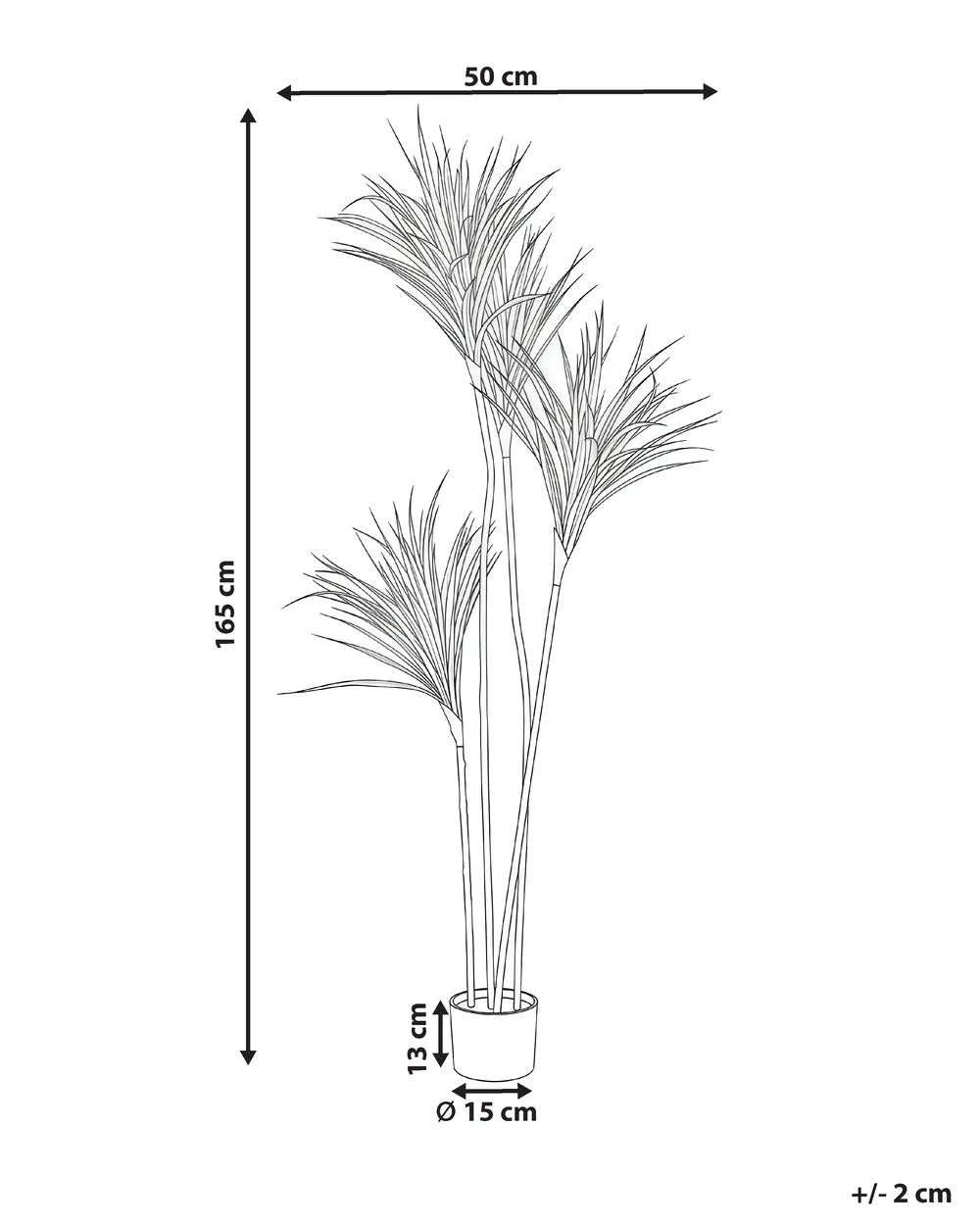 Sztuczna roślina DRACAENA DRACO 165 cm Zielony_1069916