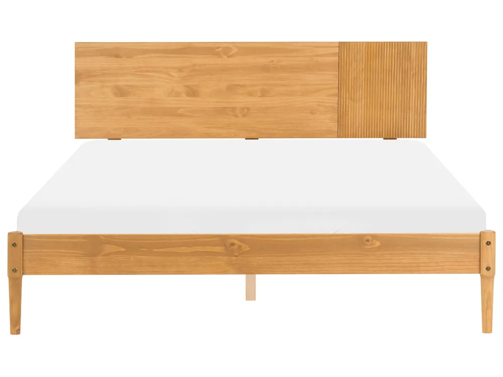 Letto Legno di pino FLAVIGNAC 160 x 200 cm Marrone chiaro_1118383