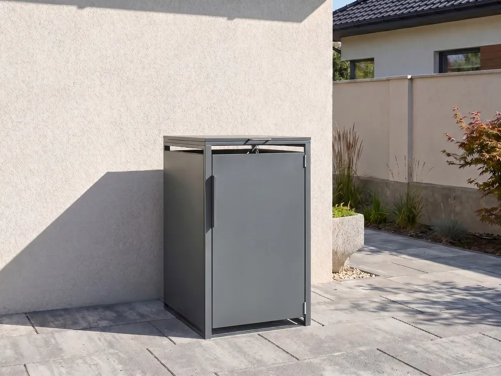Wheelie Bin Store 240 L PIACENZA Metal Dark Grey_1073493