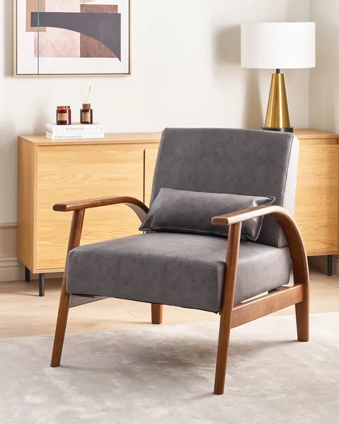 Small armchair leather discount