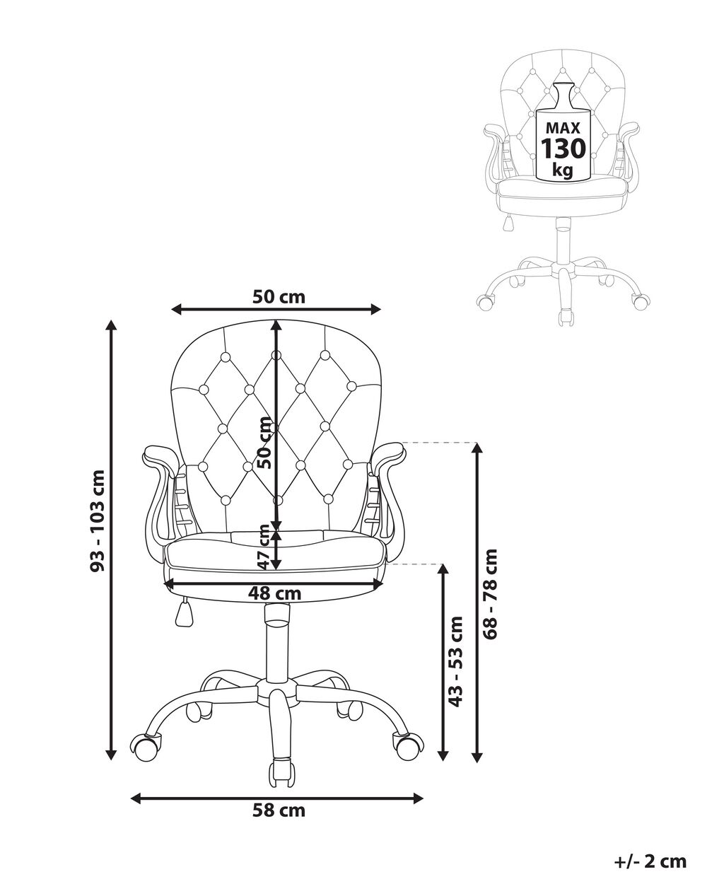 Office Chair Velvet Pink PRINCESS Beliani.pl