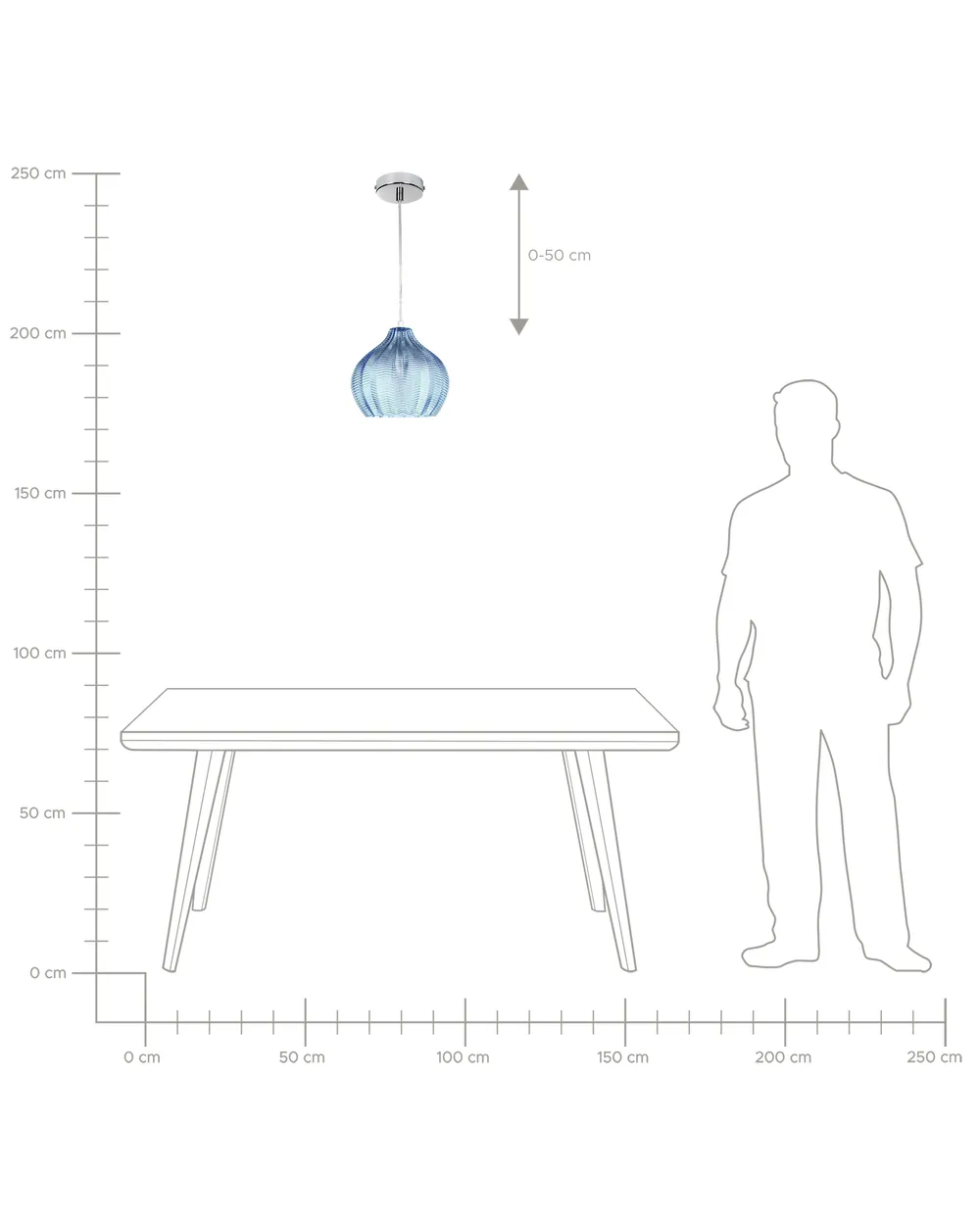 Pendant Lamp KEILA Glass Blue_967135