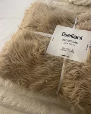 Bedspread DELICE 200 x 220 cm Light Brown_1056820