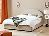 Ottoman Bed VAUCLUSE Fabric Light Beige 160 x 200 cm (EU King Size)