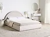Ottoman Bed MOUZON Fabric Light Beige 160 x 200 cm (EU King Size)