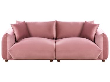 Sofa 3 Seater LUVOS Velvet Pink