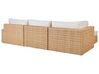 Lounge Set Rattan naturfarben 4-Sitzer Auflagen beige OLIVERI_933680