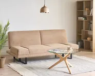 Sofa Bed 2 Seater YORK Boucle Beige_1009228