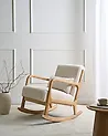 Rocking Chair SORSELE Corduroy White