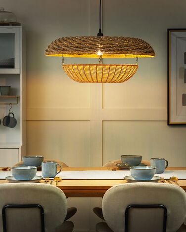 Paper Rope Pendant Lamp Natural KIDEPO 