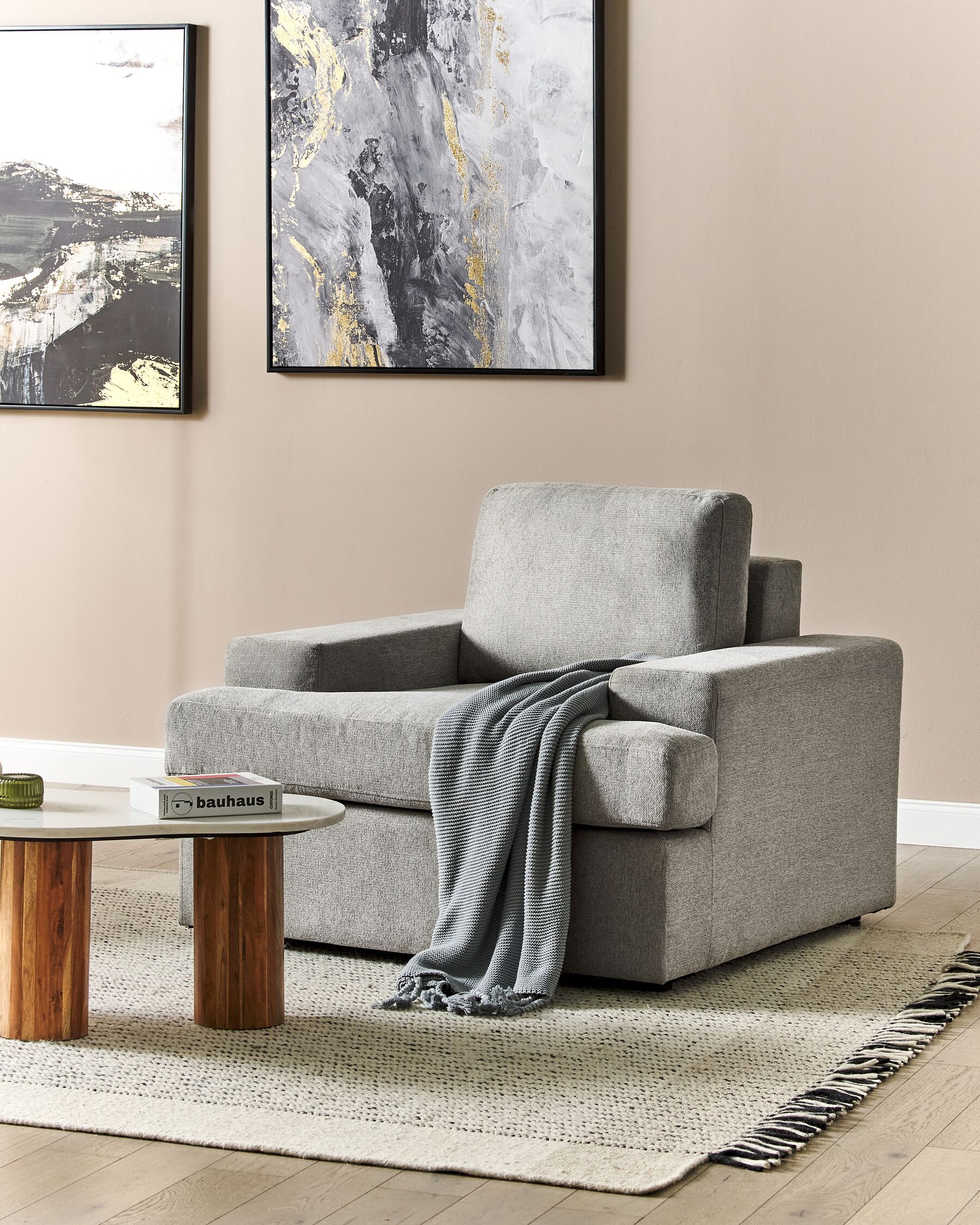 Fabric Armchair Light Grey ALLA_893857