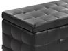 Faux Leather Storage Ottoman Black MICHIGAN_707024