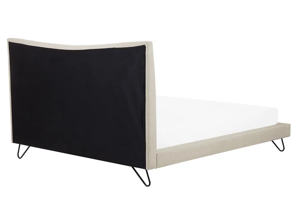 Bett mit Lattenrost Stoff LANNION 160 x 200 cm Hellbeige_759677