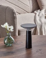 Wireless LED Table Lamp LEVIRA with Dimmer Metal Black_940533