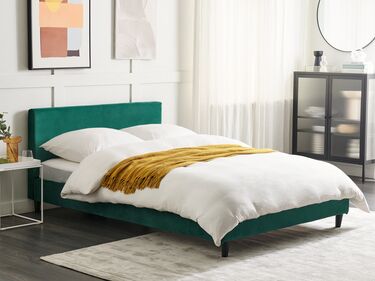 Velvet EU Double Size Bed Frame Cover Dark Green for Bed FITOU 