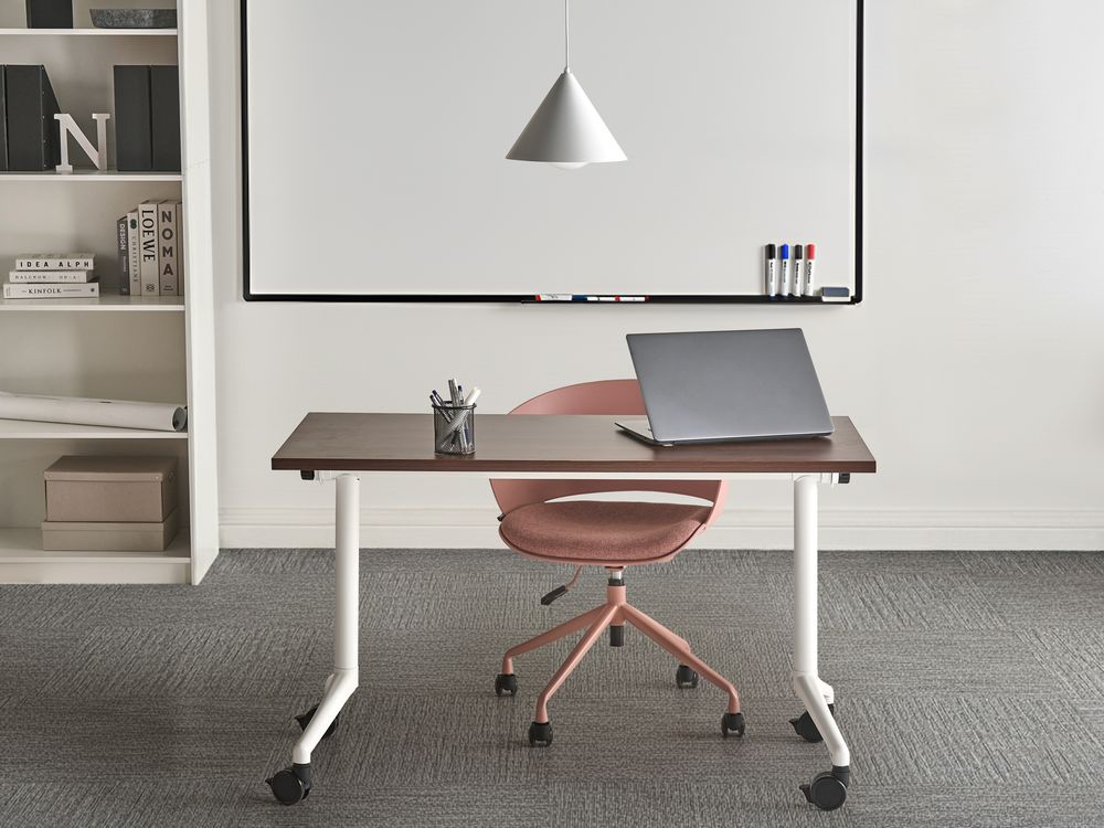 Foldable Office Desk CAVI 120 cm x 60 cm Dark Brown