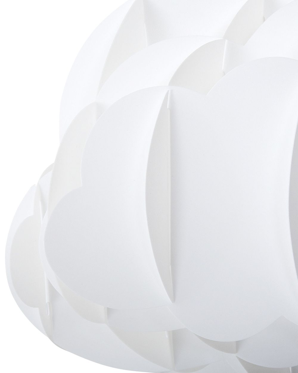Beliani Lampadario In Pelliccia Sintetica Bianca – Paralume A Sfera Stile Shaggy, Moderno E Accogliente, Altezza 154 Cm