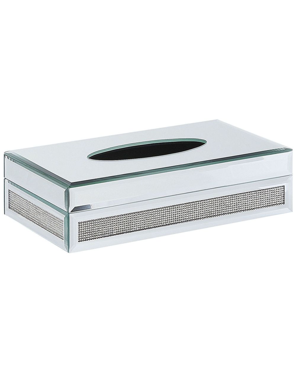 Tissue Box CHARLY Glass Silver