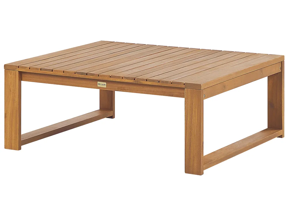 Garden Corner Sofa with Table 4 Seater TIMOR Modular Certified Acacia Wood Light Brown Left Hand_837930
