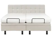Adjustable Bed Fabric DUKE 160 x 200 cm (EU King Size) Light Beige_973428