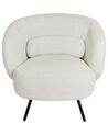 Fauteuil en bouclé blanc MAKELA_927689