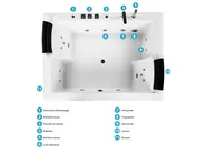 Vasca idromassaggio angolare con LED SALAMANCA 183 x 142 cm Bianco_782684