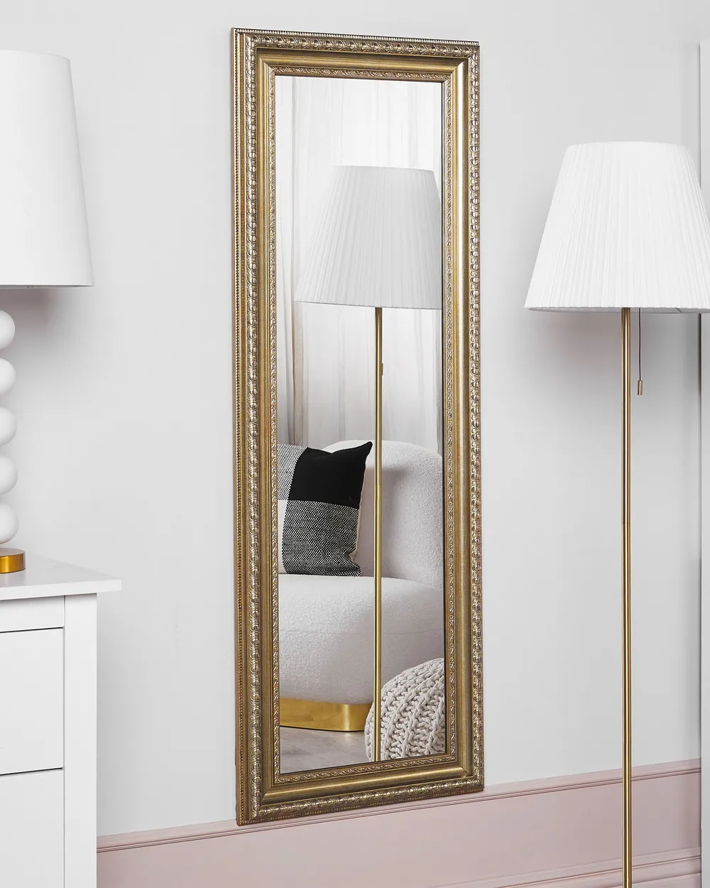 Lustro ścienne AURILLAC 51 cm 141 cm Złoty