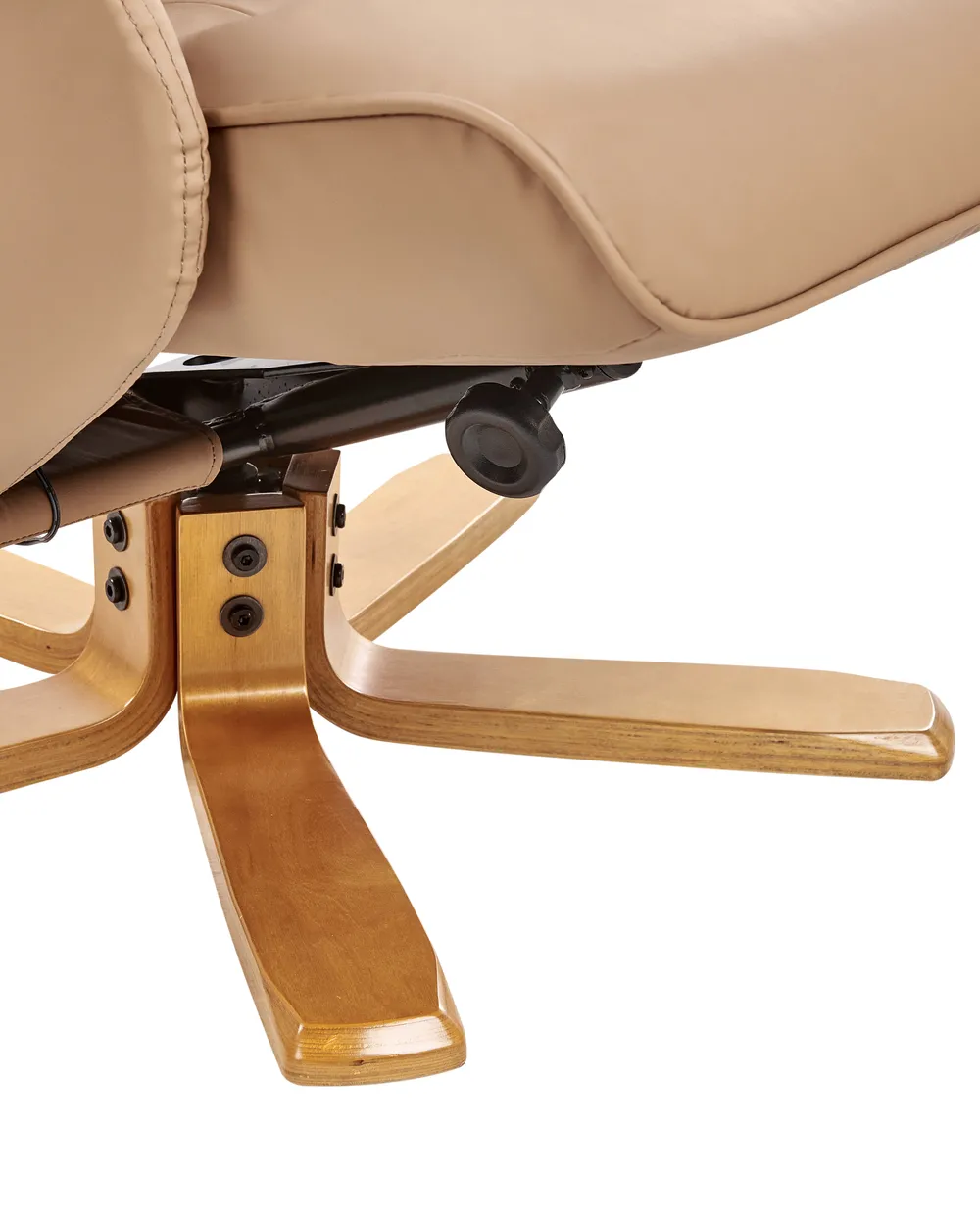 Massage Chair RELAXPRO with Footstool Faux Leather Light Brown_964833