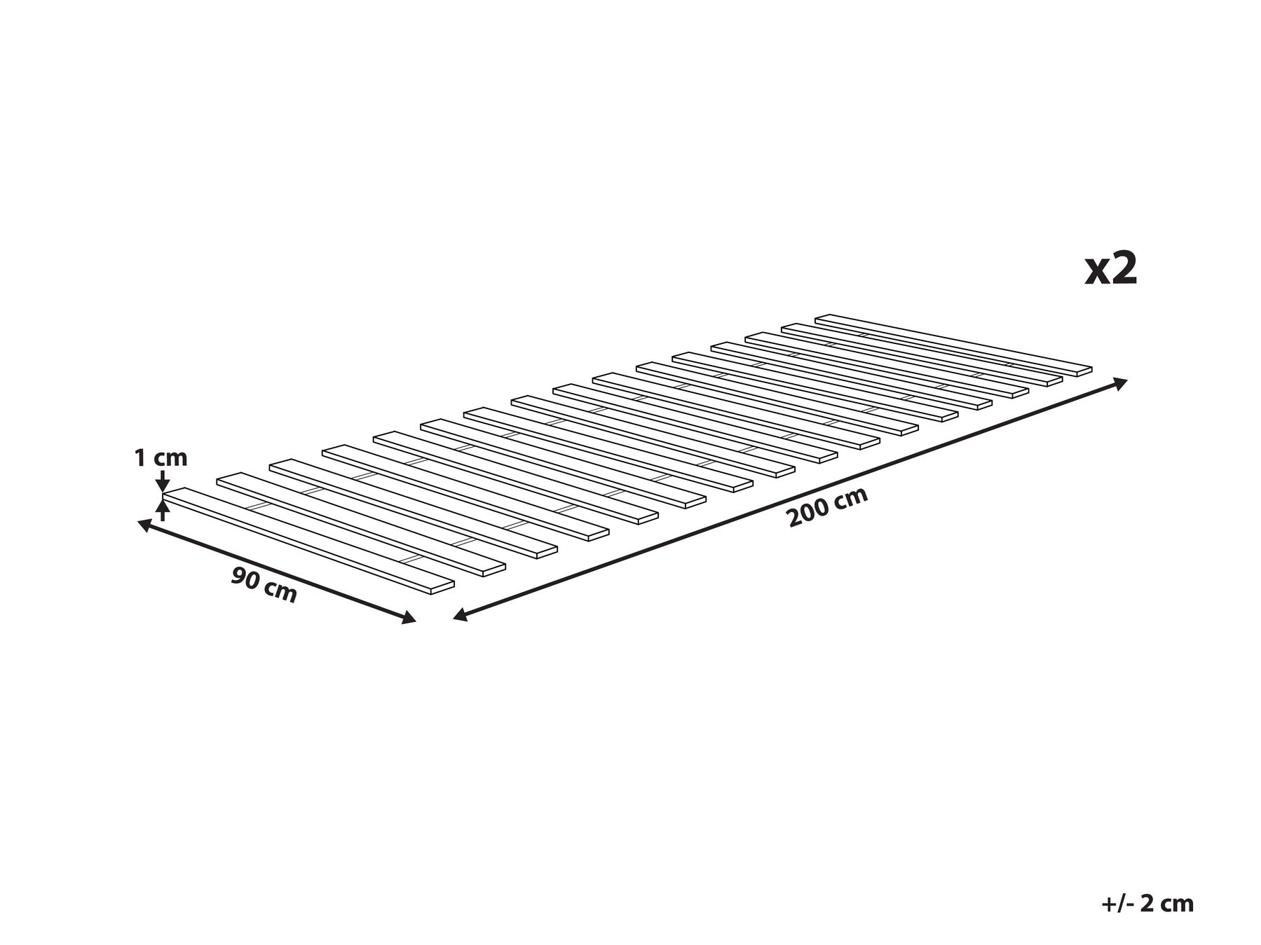 Estrado com ripas BLANZAC 180 x 200 cm_1004431