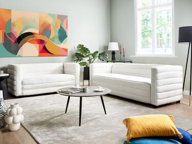 Boucle Living Room Set Off-White HOFN