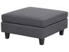 4 Seater Left Hand Modular Fabric Corner Sofa with Ottoman Dark Grey UNSTAD_924635