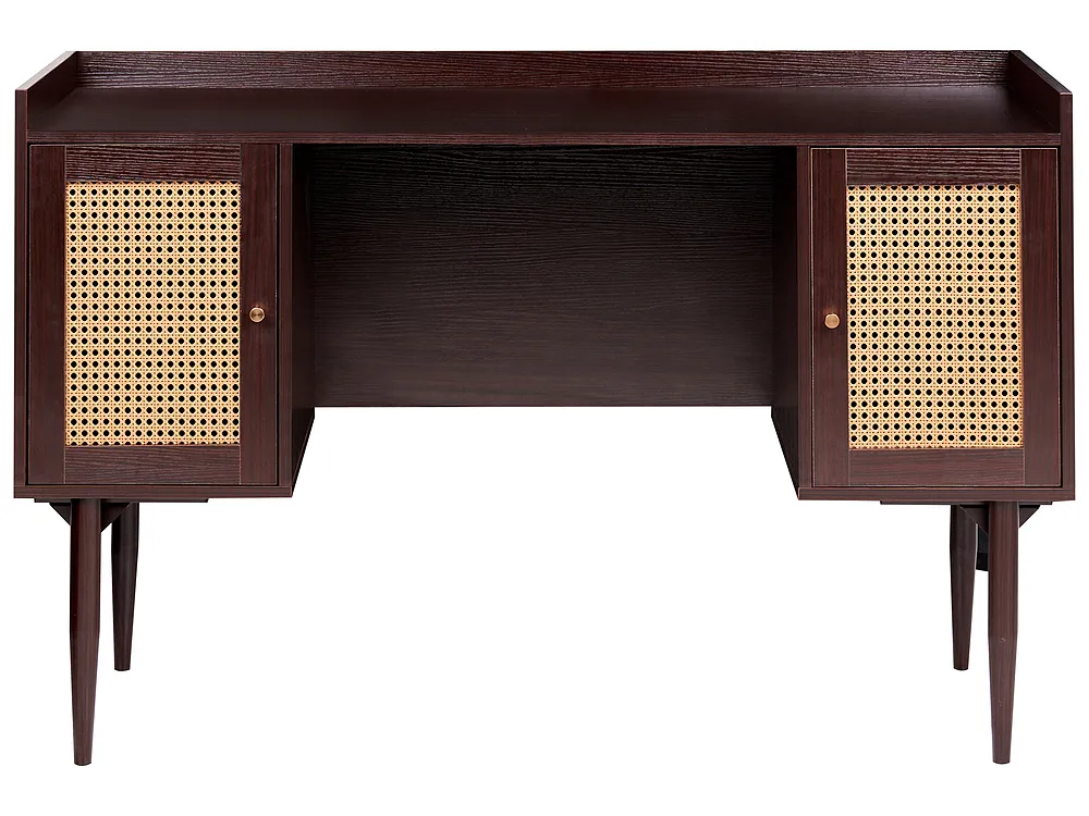 Home Office Desk RATANA 130 cm x 50 cm Dark Brown_1191712