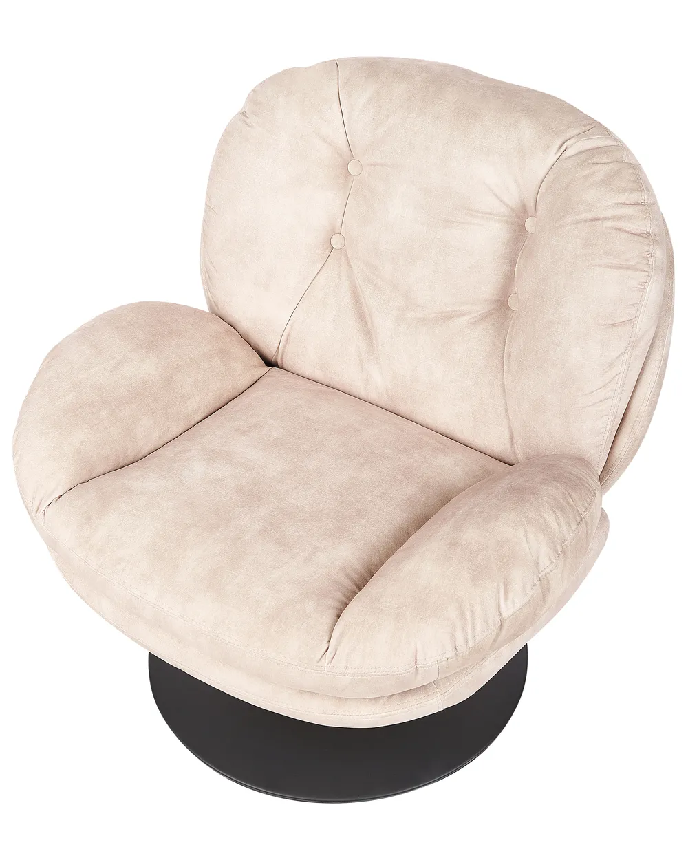 Poltrona girevole NOLVIK Velluto Beige chiaro_923312
