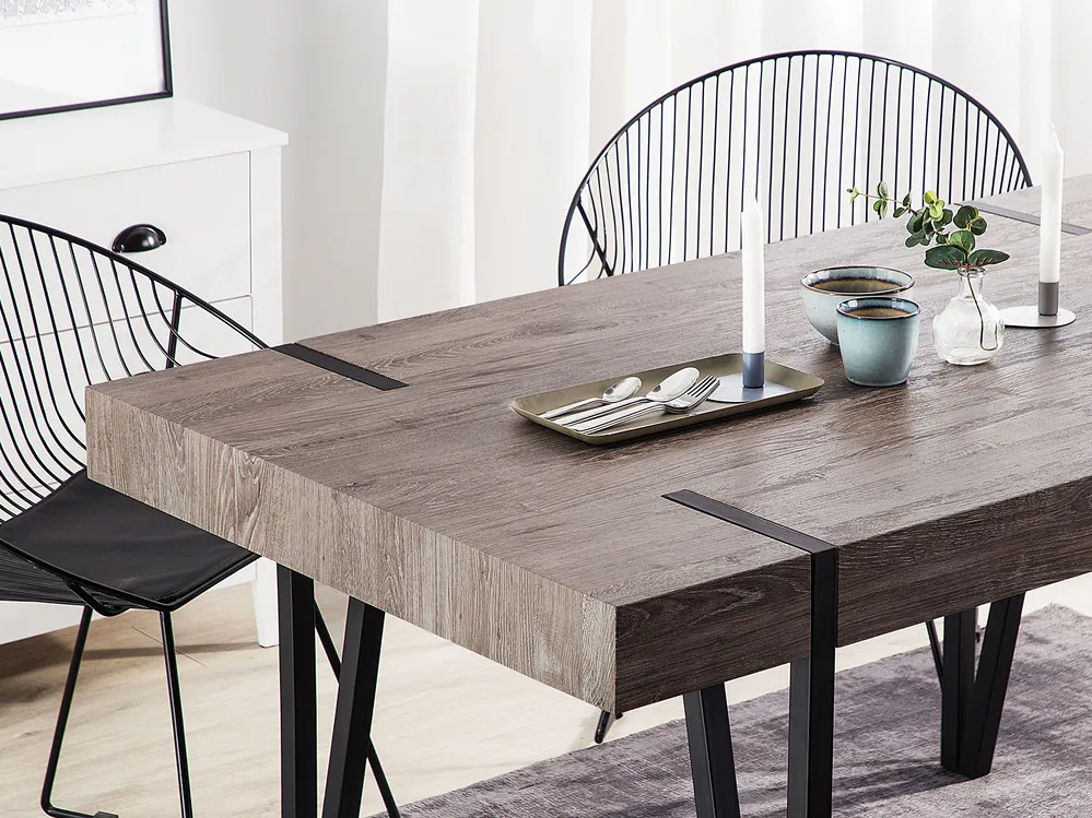 Dining Table ADENA Brown 180 cm 90 cm_750818