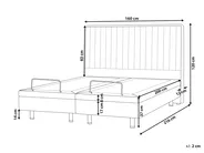 Verstelbaar bed Bouclé DUKE II 160 x 200 cm Gebroken wit_1026089