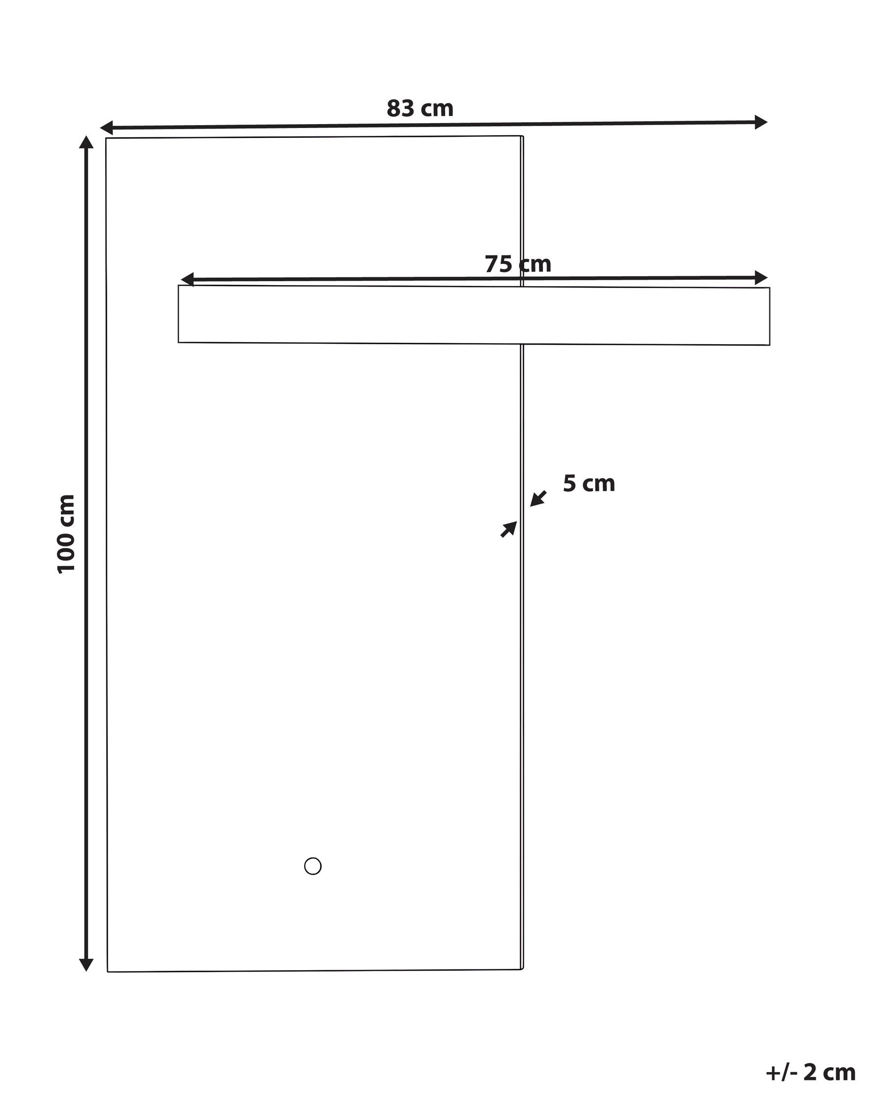 Lustro łazienkowe LED MAUX 83 cm 100 cm Srebrny_1093799