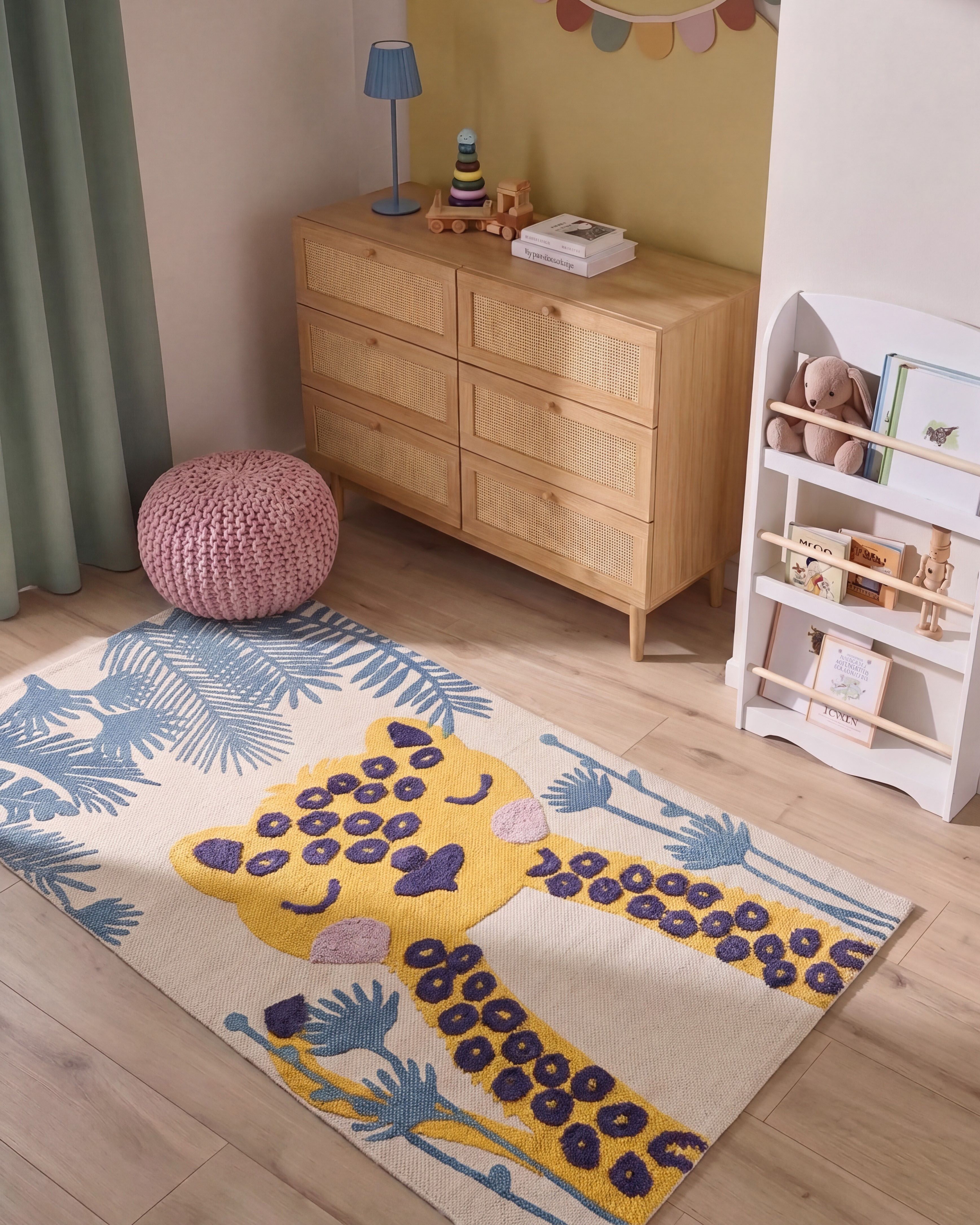 Tapis enfant LUAS Multicolore 80 x 150 cm Coton_1182589