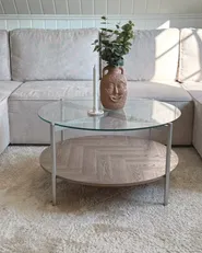 Wazon na kwiaty VERIA 26 cm Ceramika Beżowy_982555