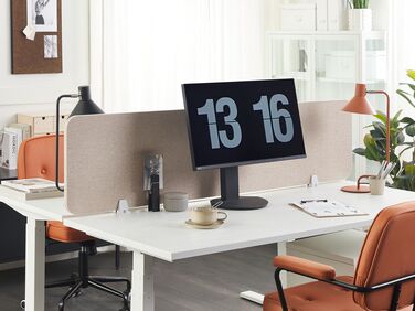 Desk Screen 160 x 40 cm Beige WALLY