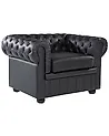 Armchair CHESTERFIELD Leather Black