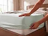 Fitted Sheet JANBU 140 x 200 cm Cotton Light Green