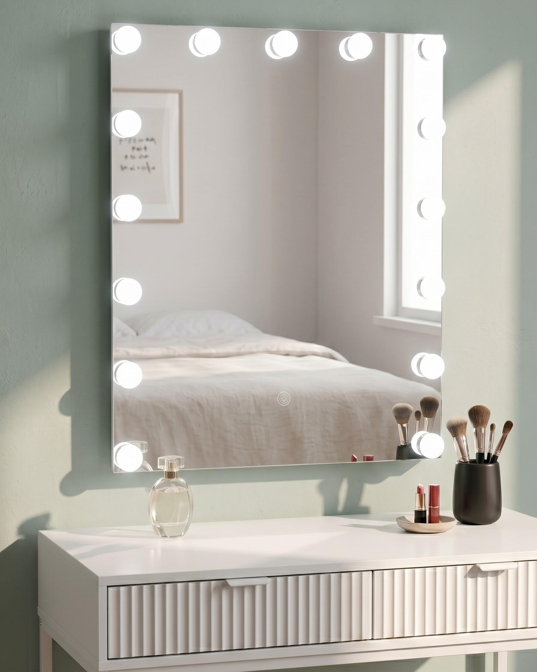 LED Bathroom Mirror LUCENAY 40 cm 50 cm Silver
