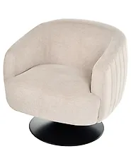 Poltrona giratória NORAGER Tecido Creme claro_1165191