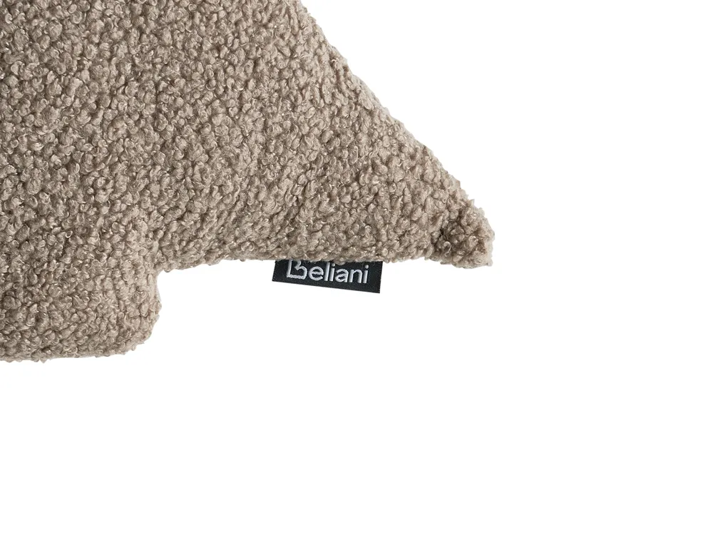 Zestaw 3 poduszek dekoracyjnych WINTERLAND 30 x 35 cm 45 x 25 cm Boucle Beżowoszary Wzór świąteczny_1032965