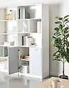 2 Door Bookcase ZEHNA Grey/ White
