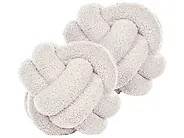 Set of 2 Decorative Cushions MALNI 19 x 19 cm Boucle Off-White Solid_854882