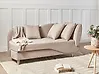 Right-Hand Chaise Longue MERI with Storage Faux Linen Light Brown