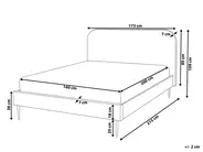 Bed Corduroy FLAYAT 160 x 200 cm (EU King Size) Light Grey_967837