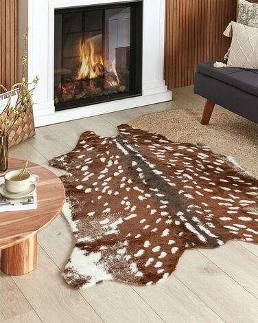 Faux Fur Area Rug 130 x 170 cm Brown KNOLL