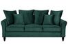 3-seters sofa fløyel mørkegrønn BORNHOLM_748498